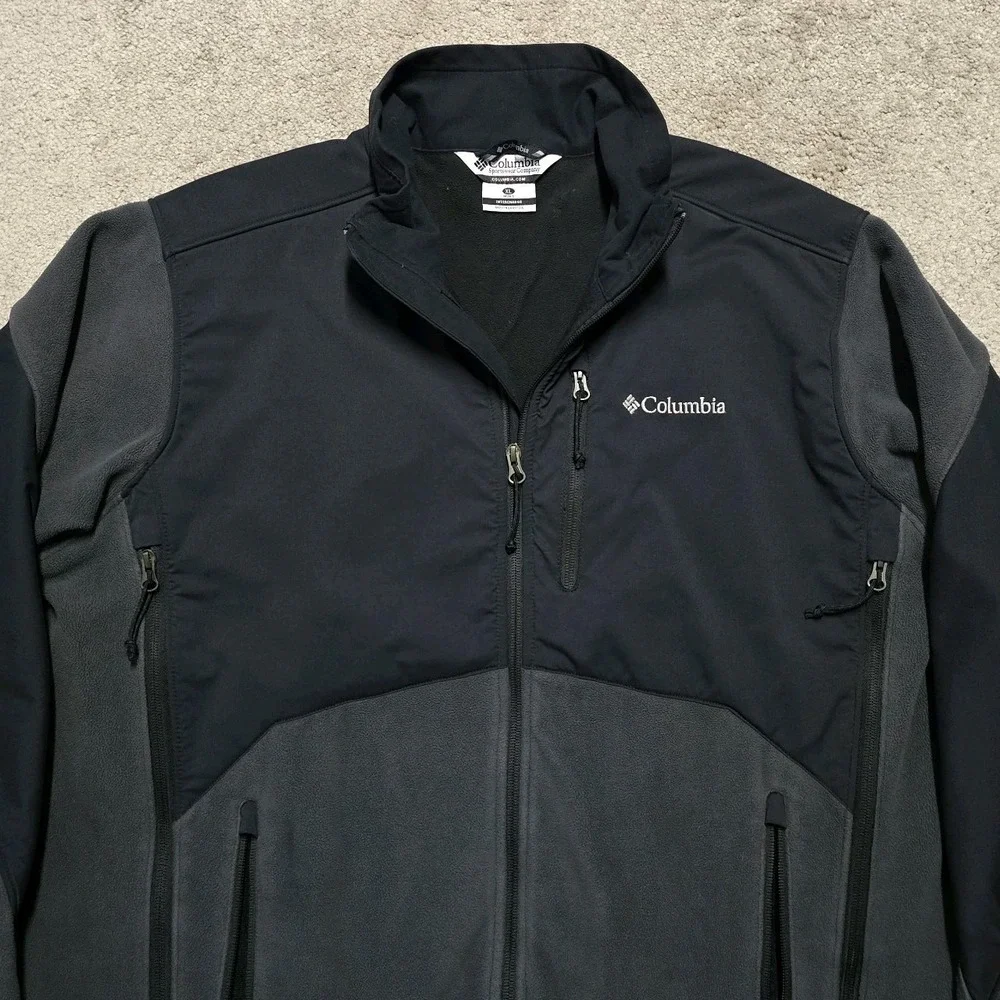 Columbia Interchange‎ Ten Trail III Fleece Full Zip Jacket Mens XL Vented Omni